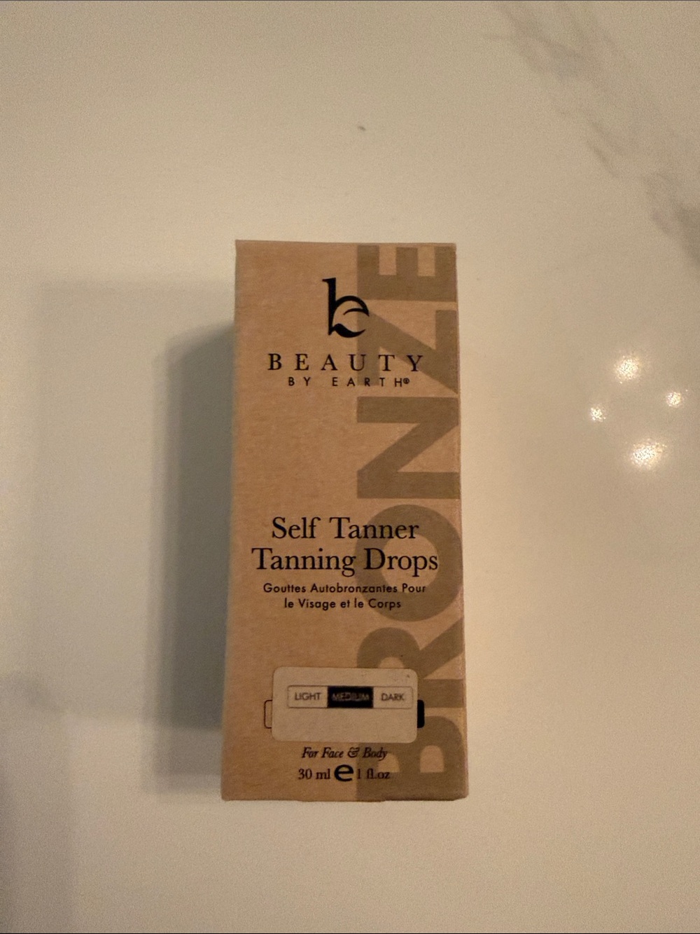 Beauty By Earth Self Tanner Tanning Drops — Medium Brown